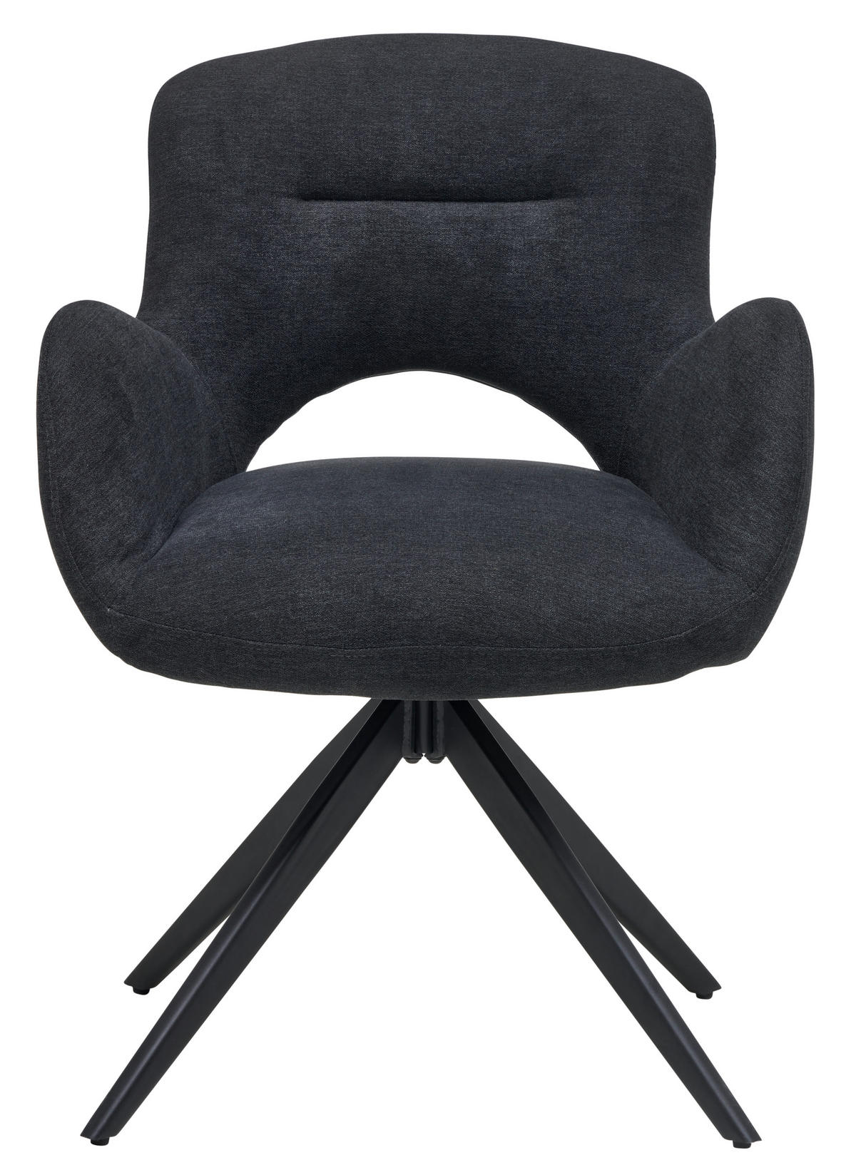 ARMLEHNSTUHL  in Eisen Webstoff  - Schwarz, MODERN, Holz/Textil (62/84/62cm) - Livetastic