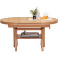 COUCHTISCH Wildeiche furniert 125-165,5/71/56-75 cm oval Wildeiche  - Wildeiche, KONVENTIONELL, Holzwerkstoff/Metall (125-165,5/71/56-75cm) - Venda