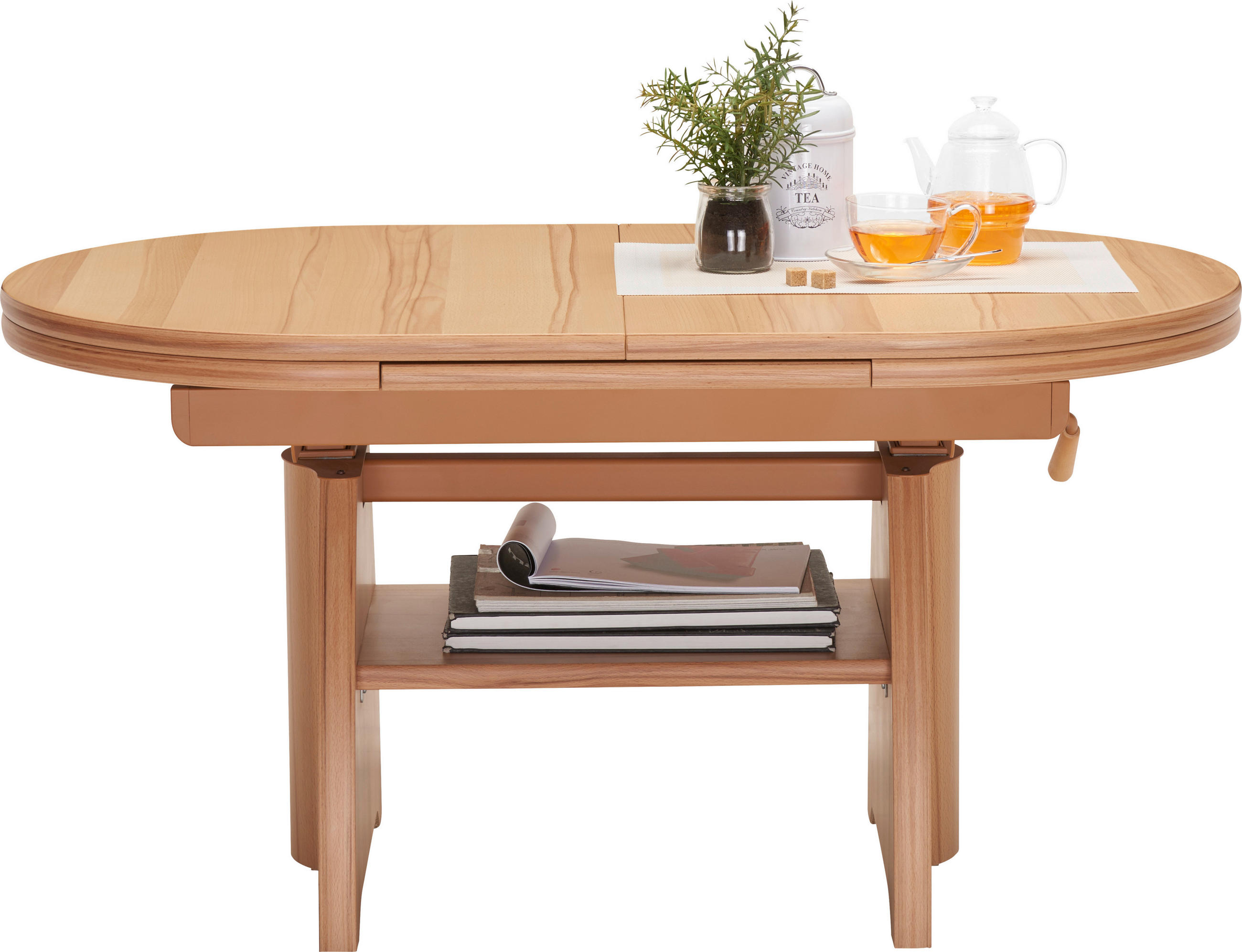 COUCHTISCH in Metall, Holzwerkstoff 125-165,5/71/56-75 cm  - Wildeiche, Konventionell, Holzwerkstoff/Metall (125-165,5/71/56-75cm) - Venda