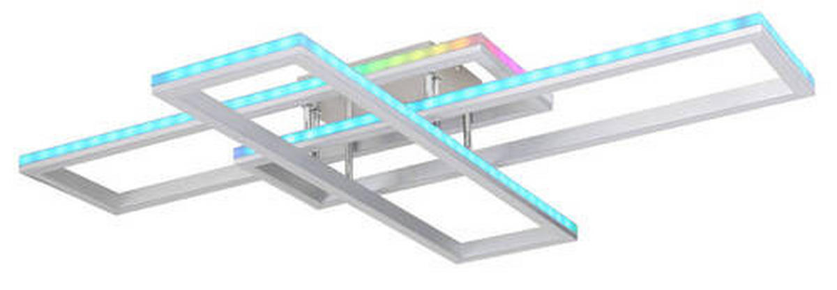 STROPNA LED-SVETILKA   //2700-6500 K/230 V/ - srebrne barve/opal, Design, kovina/umetna masa (100/69,5/13,5cm) - Globo