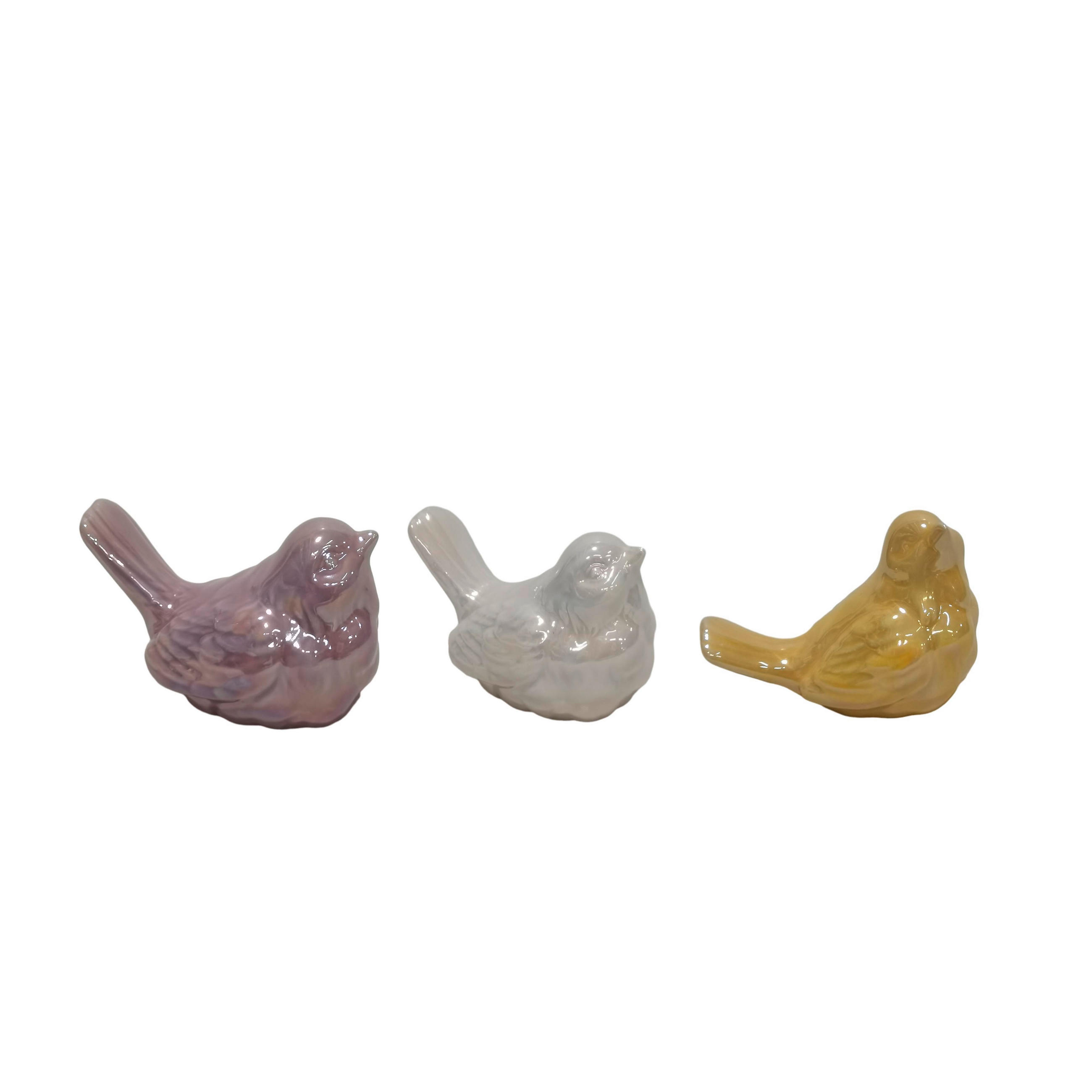 UKRASNA PTICA - lila/zelena, Konvencionalno, keramika (8,5/5,2cm) - Ambia Home