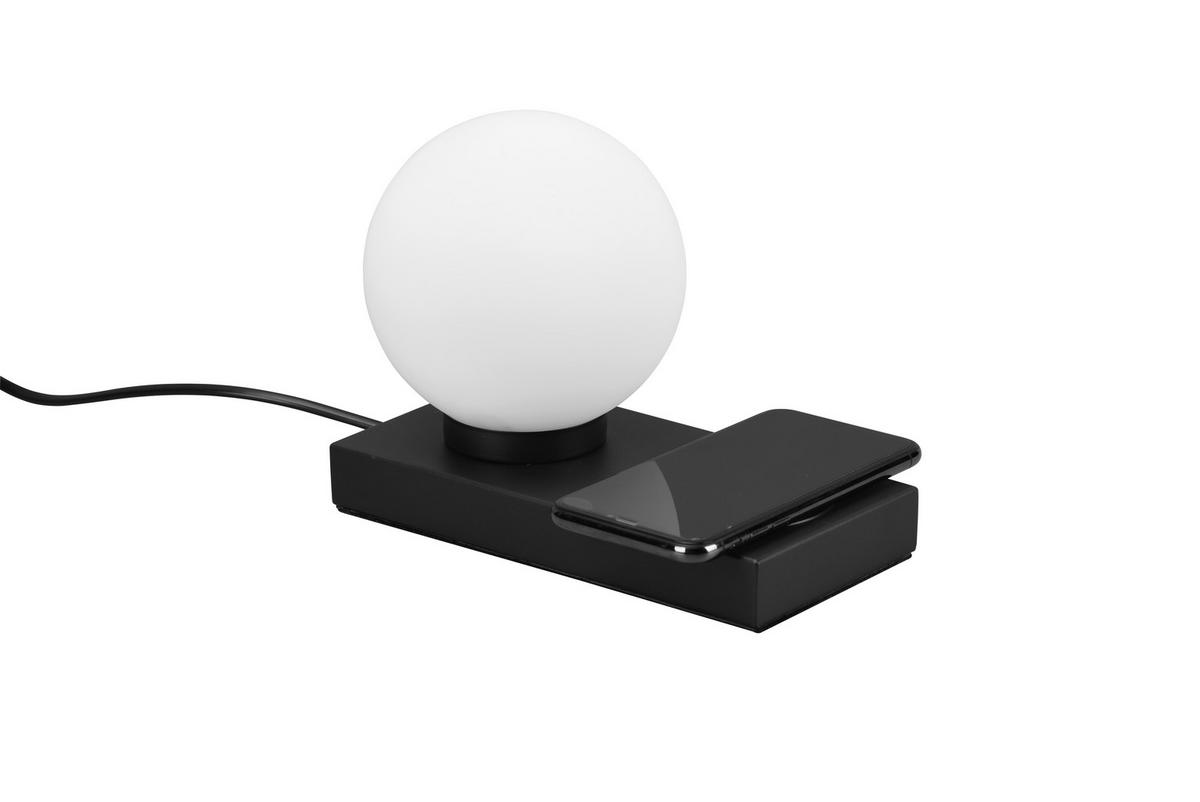 TISCHLEUCHTE Chloe 20/10/15 cm   - Schwarz/Weiß, Basics, Glas/Metall (20/10/15cm)