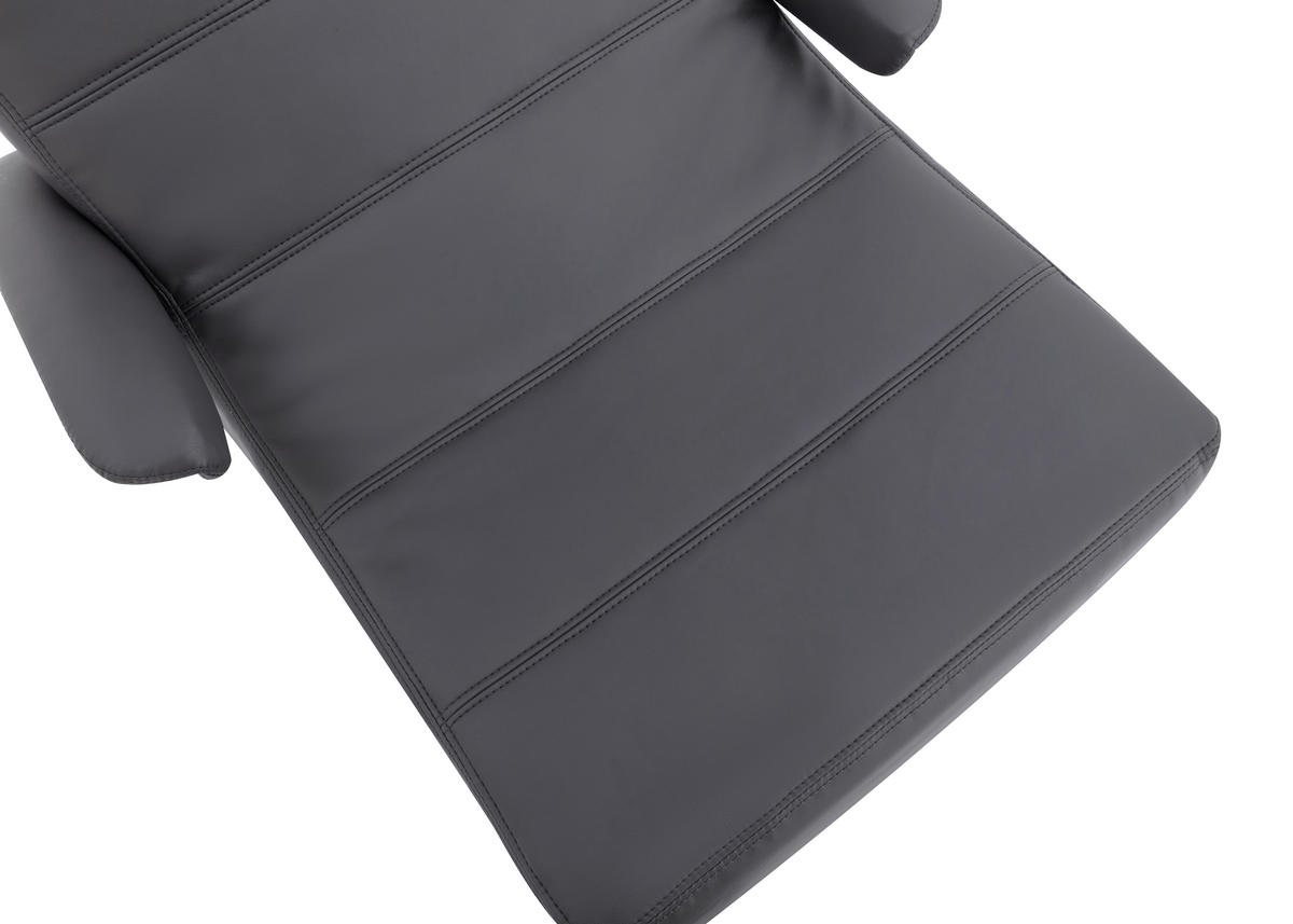 RELAXAČNÉ KRESLO S PODNOŽKOU, textil, sivá - čierna/sivá, Design, kov/textil (68/101/85cm) - Livetastic