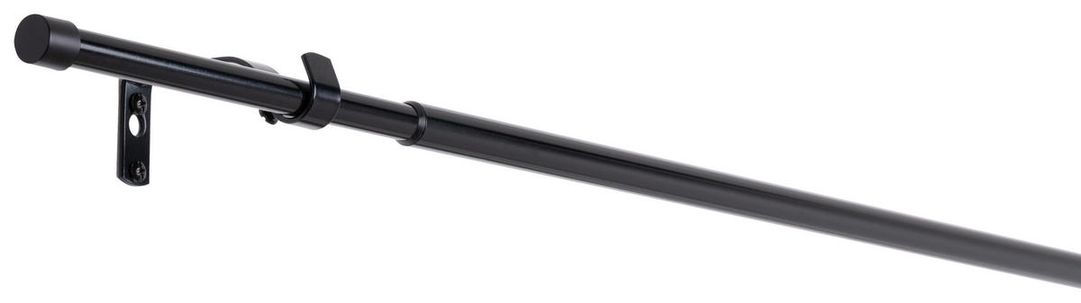 VORHANGSTANGENSET 120-210 cm  - Schwarz, Basics, Metall (120-210cm) - Homeware