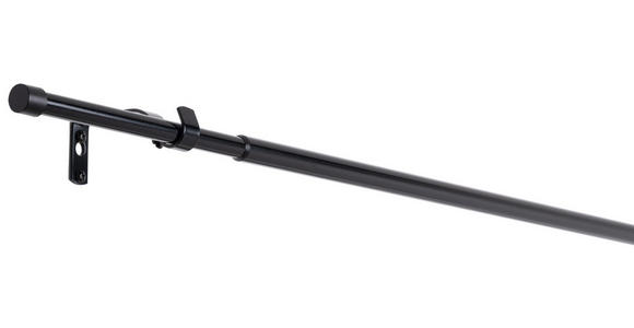 VORHANGSTANGENSET 120-210 cm  - Schwarz, Basics, Metall (120-210cm) - Homeware