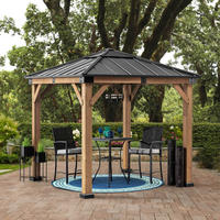 PAVILLON 273/274/273 cm  - Anthrazit, Basics, Holz/Metall (273/274/273cm) - Modante