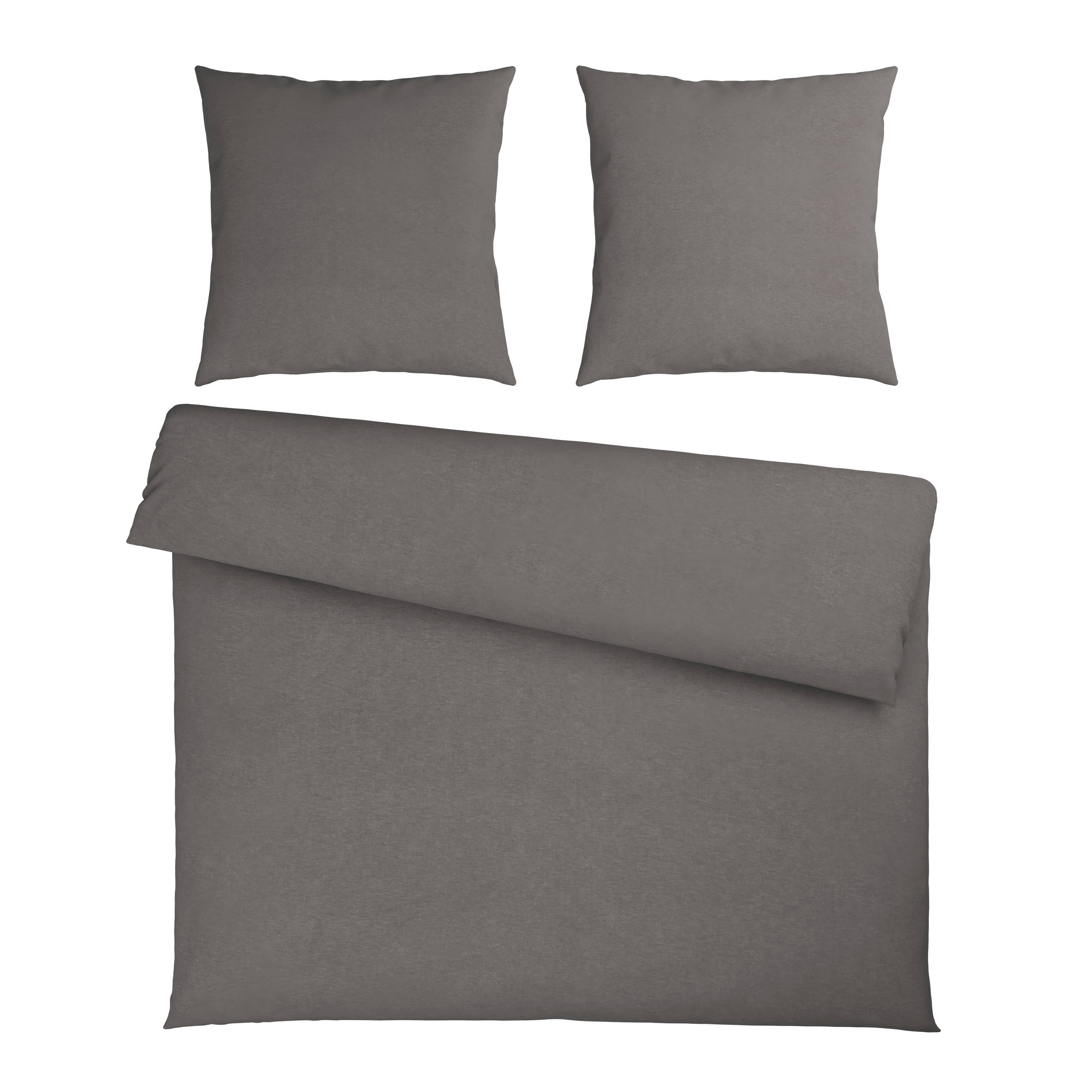 BETTWÄSCHE Flanell Flanell 200/200 cm  - Silberfarben, Basics, Textil (200/200cm) - Novel
