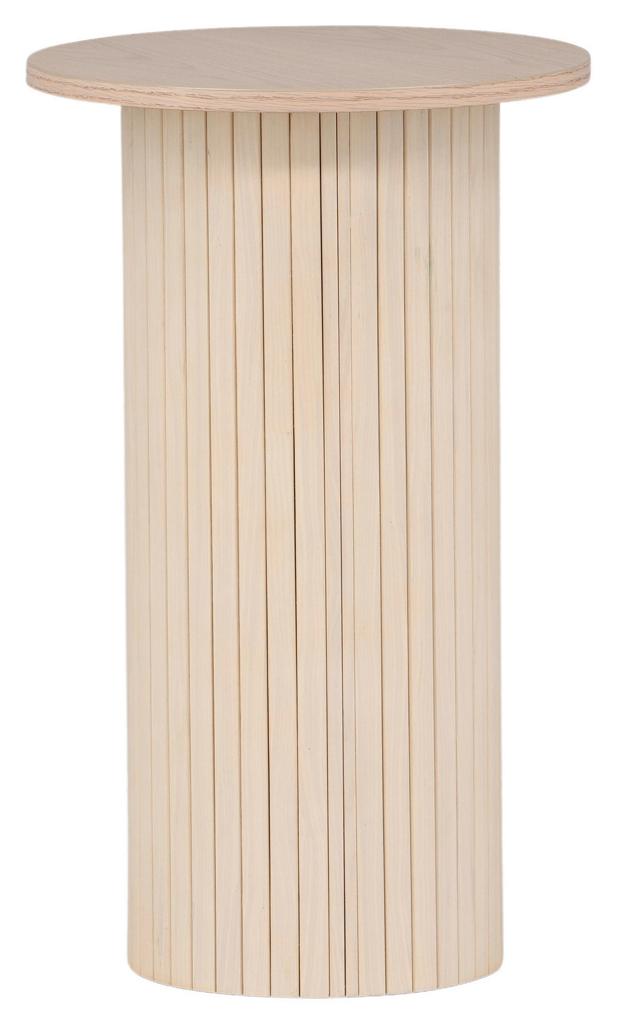 BEISTELLTISCH 40/40/65 cm Weiß, Beige rund  - Beige/Weiß, Design, Holzwerkstoff (40/40/65cm) - Livetastic