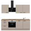 KÜCHENLEERBLOCK 240 cm   in Eichefarben, Sandfarben  - Sandfarben/Eichefarben, MODERN, Holzwerkstoff/Metall (240cm) - Nobilia