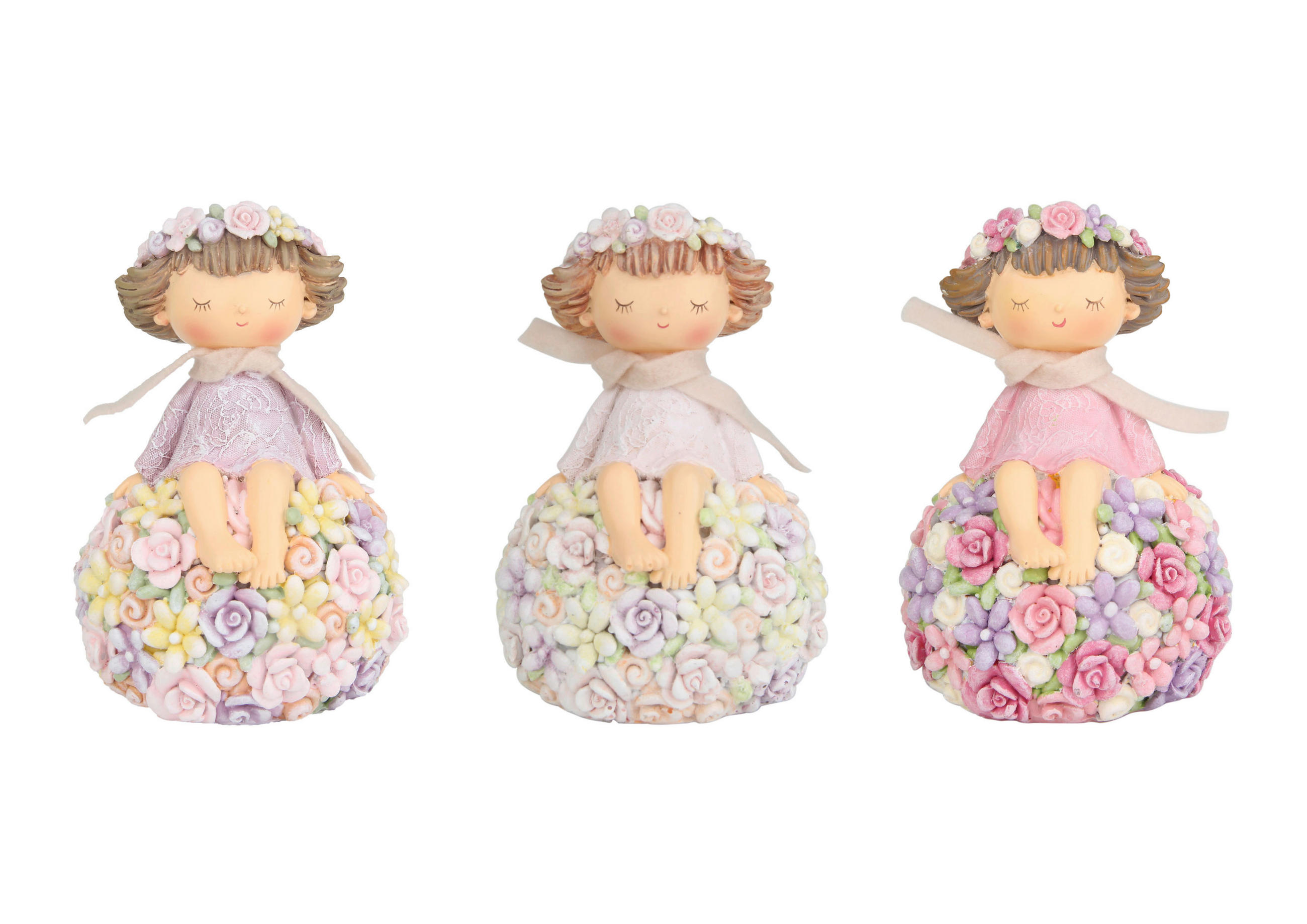 DEKORATIVNA FIGURA DIJETE - pink/zelena, Lifestyle, kamen/tekstil (11,3/16,5/11cm)
