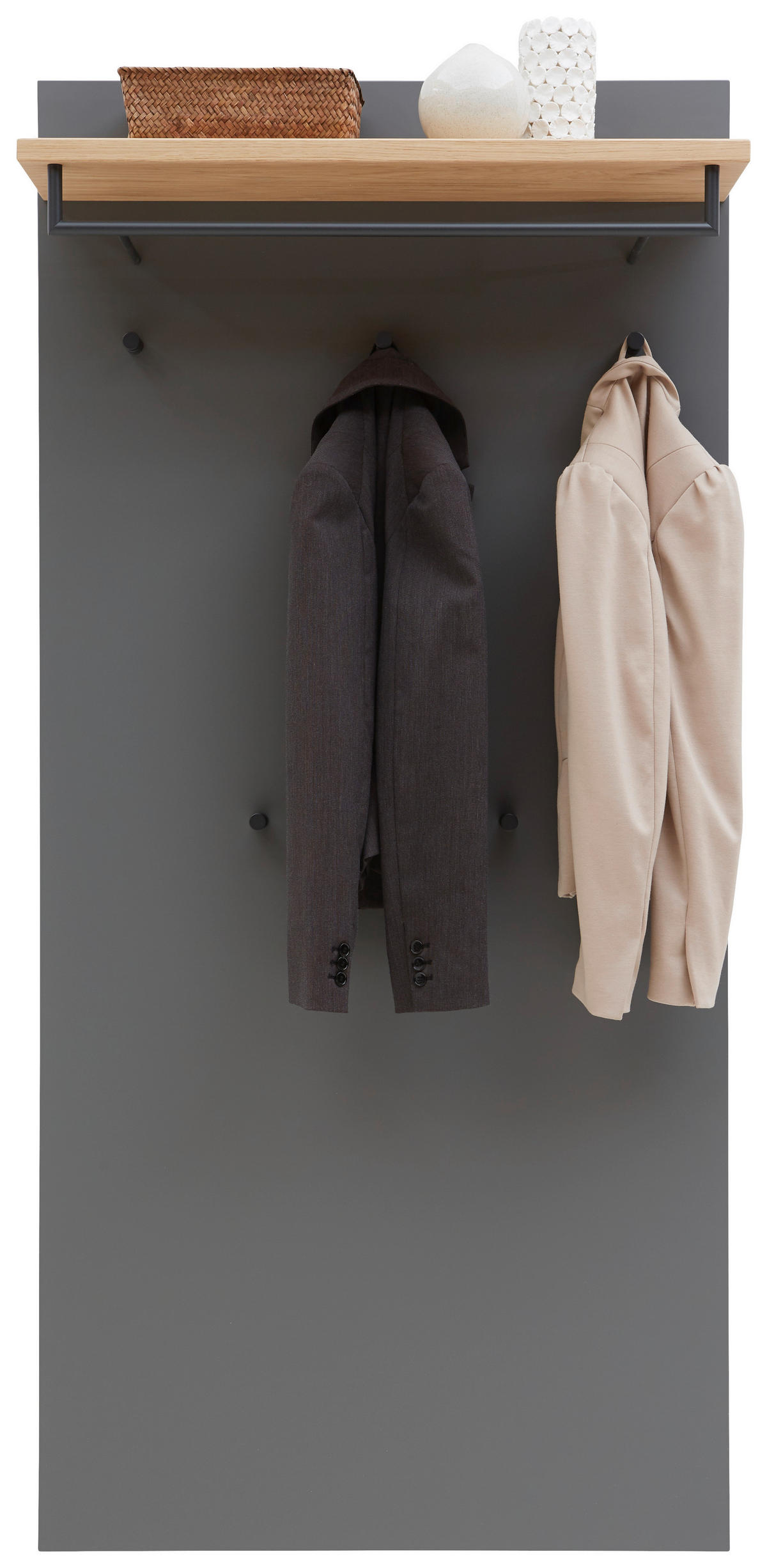 GARDEROBNI PANEL - siva/barve hrasta, Design, leseni material/les (80/170/27cm) - Dieter Knoll