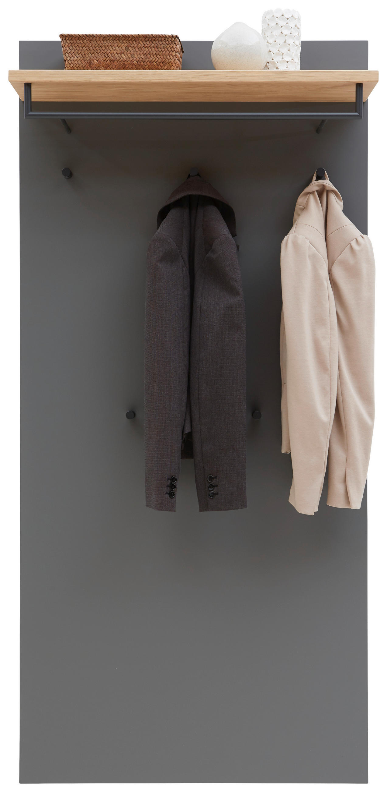 Dieter Knoll Garderobenpaneel Grau, Eiche 80x170x27 cm