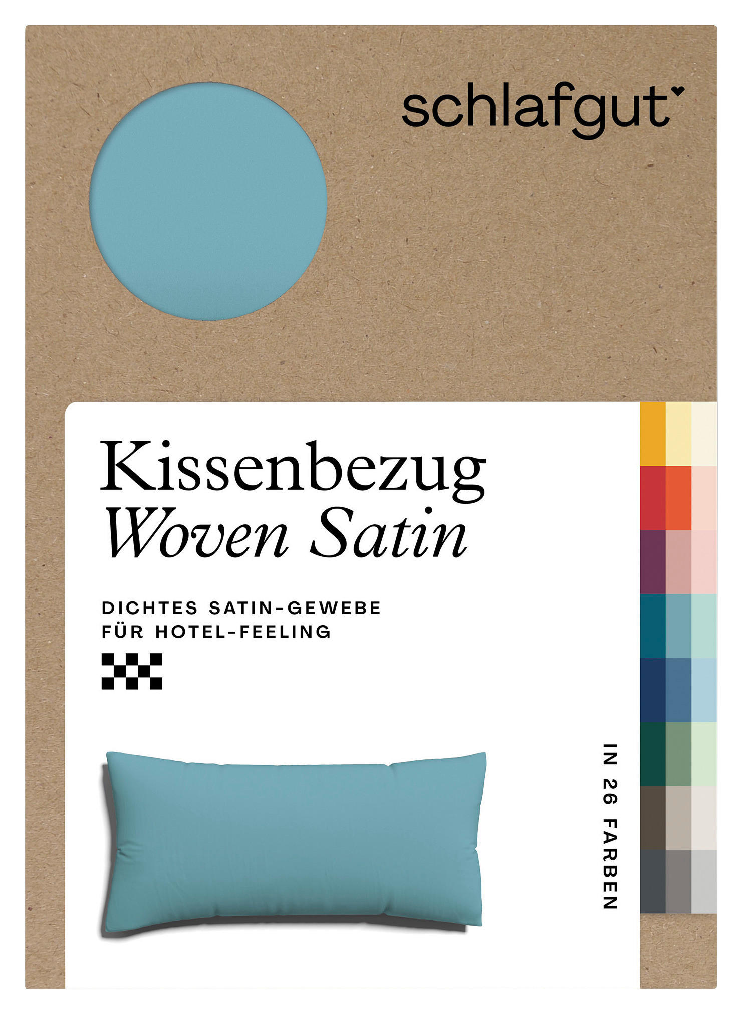 KOPFKISSENBEZUG WOVEN SATIN 40/80 cm  - Pastellblau, Basics, Textil (40/80cm) - Schlafgut