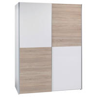 ORMAR S KLIZNIM VRATIMA bijela, hrast Sonoma   - bijela/boje hrasta, Design, drvni materijal/metal (170/195/57,5cm) - P & B