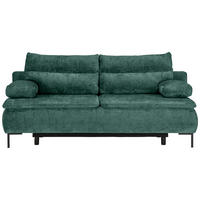 BOXSPRINGSOFA in Webstoff Grün  - Schwarz/Grün, Design, Textil/Metall (202/93/100cm) - Novel