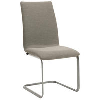 SCHWINGSTUHL  in Stahl Struktur  - Edelstahlfarben/Hellgrau, Design, Textil/Metall (48/99/63cm) - Venjakob