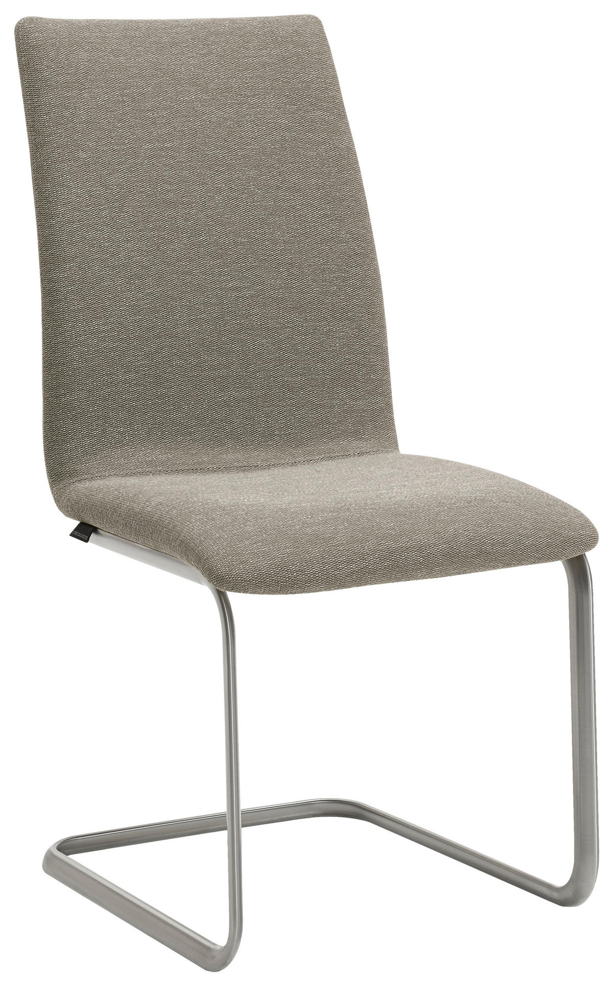 SCHWINGSTUHL  in Stahl Struktur  - Edelstahlfarben/Hellgrau, Design, Textil/Metall (48/99/63cm) - Venjakob