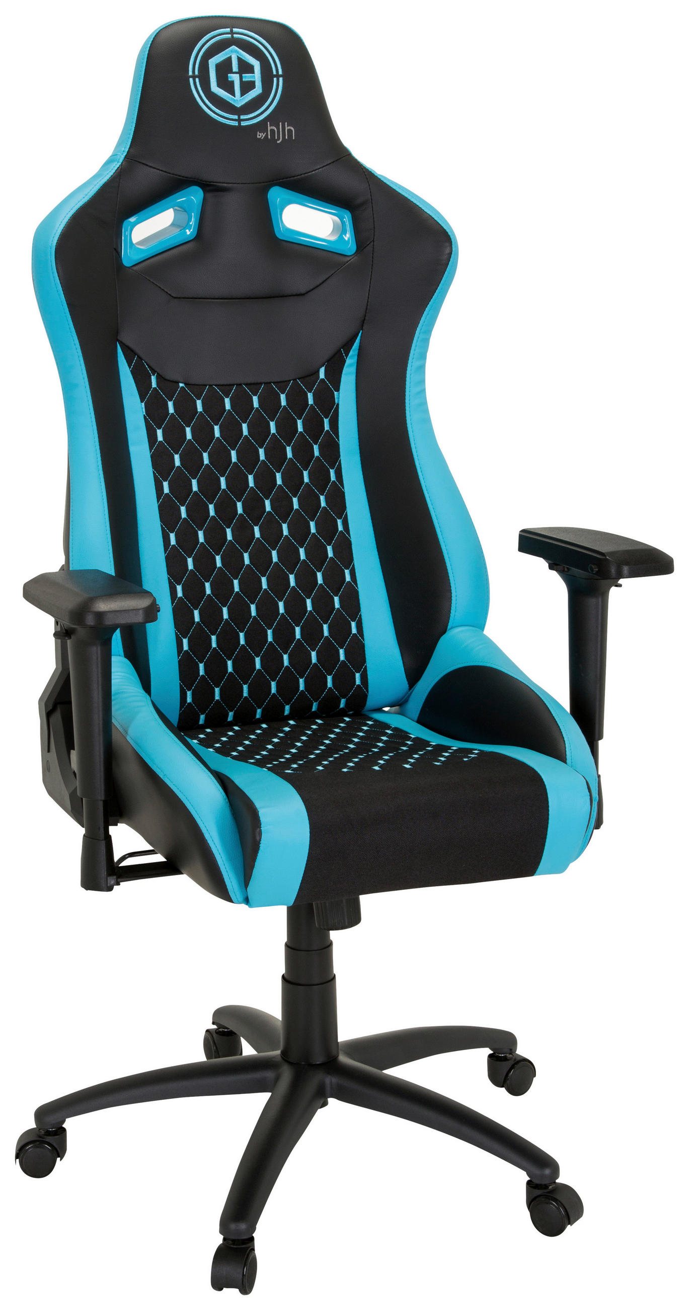 GAMINGSTUHL Schwarz, Türkis Textil   - Türkis/Schwarz, MODERN, Kunststoff/Textil (74/137/66cm) - MID.YOU