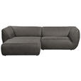 ECKSOFA in Lederlook Anthrazit  - Anthrazit/Schwarz, KONVENTIONELL, Kunststoff/Textil (175/278cm) - Carryhome