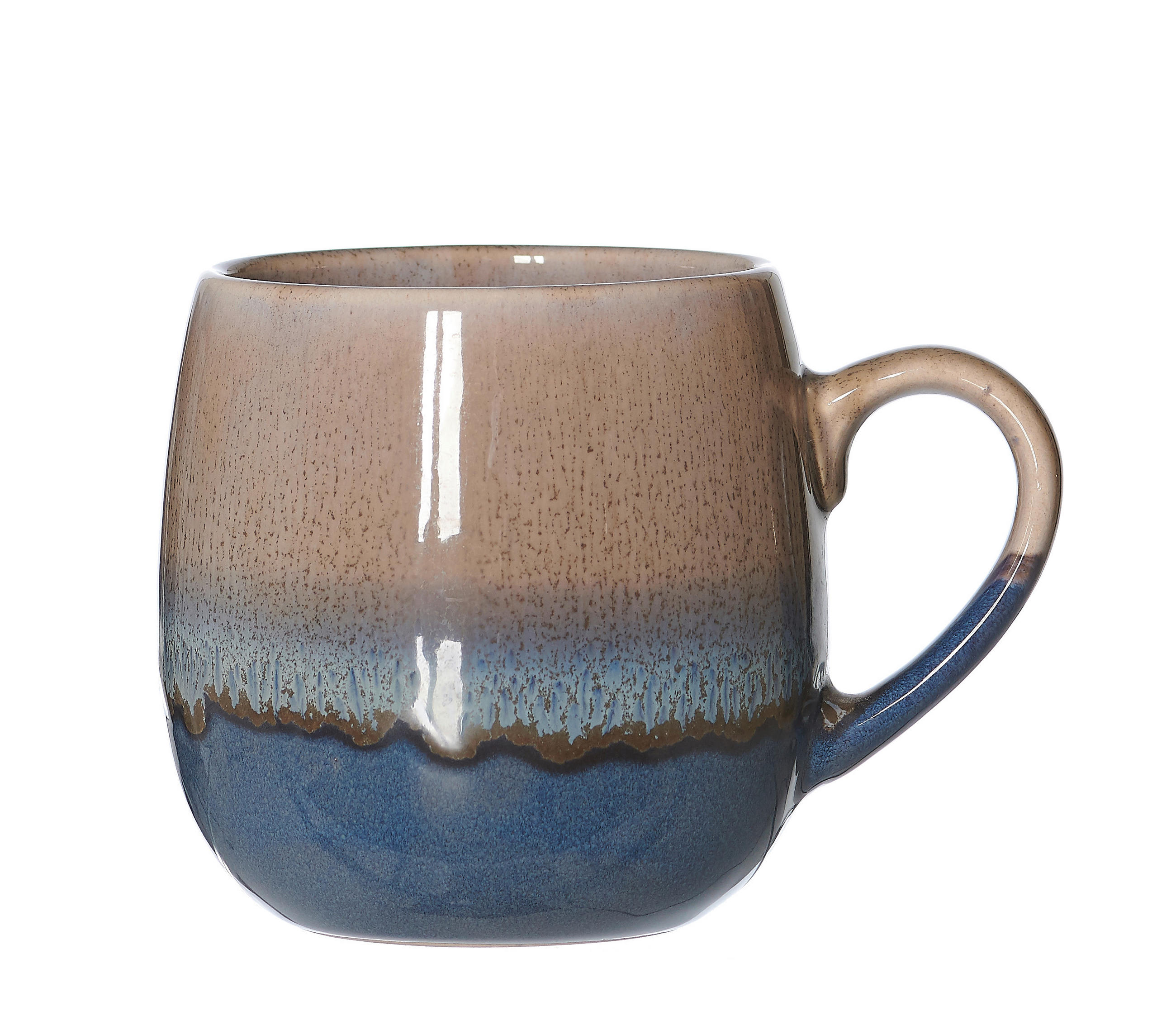 CANĂ PENTRU CAFEA 450 ml  - maro/albastru, Basics, ceramică (450ml)