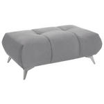 HOCKER Webstoff Hellgrau  - Edelstahlfarben/Hellgrau, Design, Textil/Metall (120/43/70cm) - Hom`in