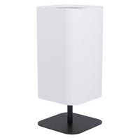 TISCHLEUCHTE 18,5/18,5/42 cm   - Schwarz/Weiß, Basics, Textil/Metall (18,5/18,5/42cm) - Eglo