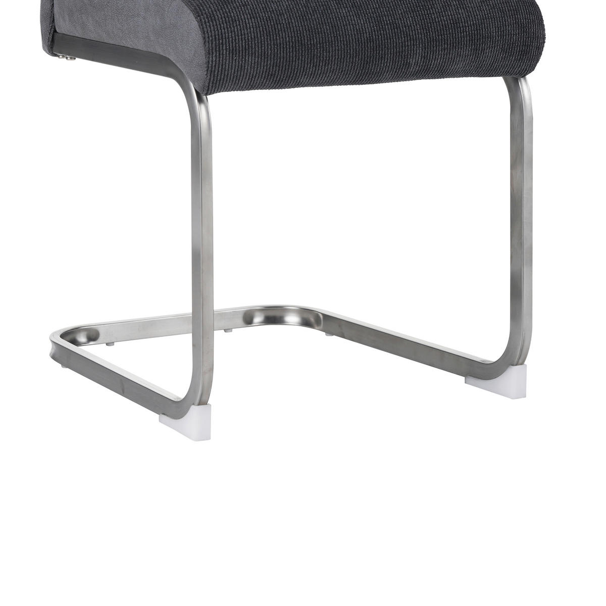 NIHAJNI STOL, kovina, tekstil siva  - barve kroma/siva, Design, kovina/tekstil (44/96/59cm) - Xora