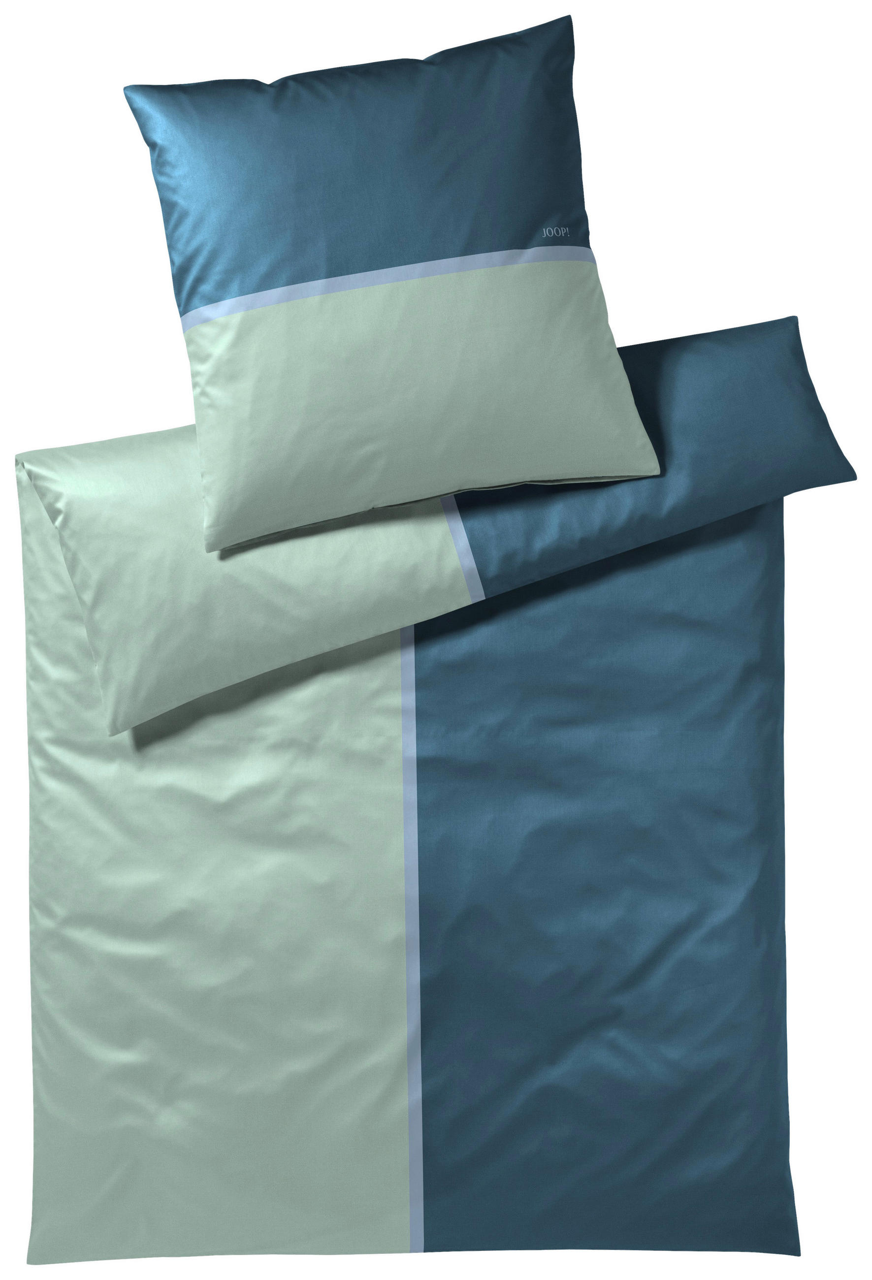 BETTWÄSCHE Limit Makosatin 200/200 cm  - Blau/Mintgrün, Design, Textil (200/200cm) - Joop!