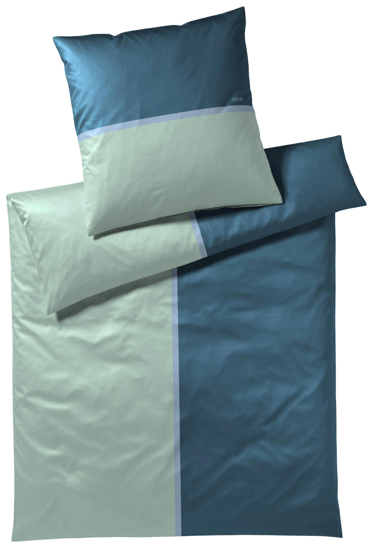 BETTWÄSCHE Limit Makosatin 200/200 cm  - Blau/Mintgrün, Design, Textil (200/200cm) - Joop!