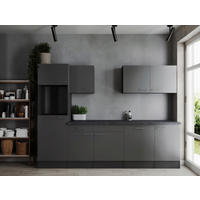 MODULKÖK UTAN VITVAROR 280 cm   i grå  - silver/grå, Design, metall/trämaterial (280cm) - Respekta