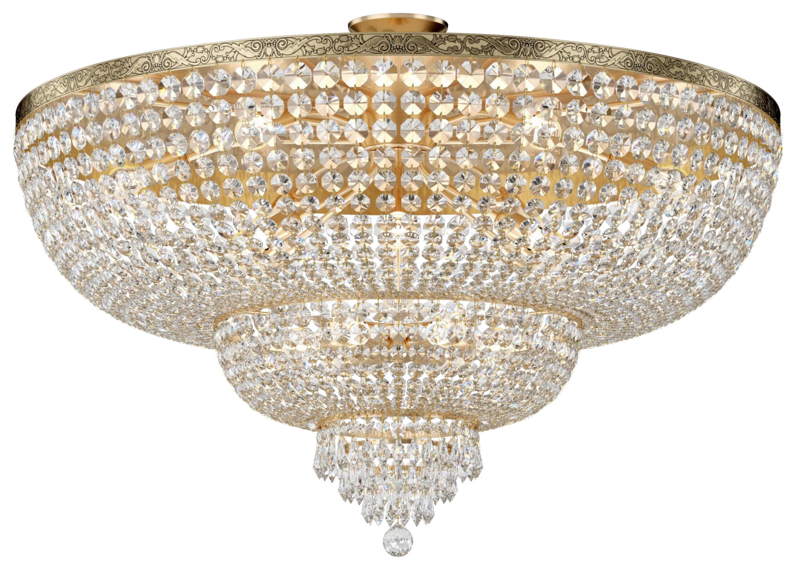 KRONLEUCHTER 100/62,5/100 cm   - Goldfarben, Basics, Glas/Metall (100/62,5/100cm) - MAYTONI