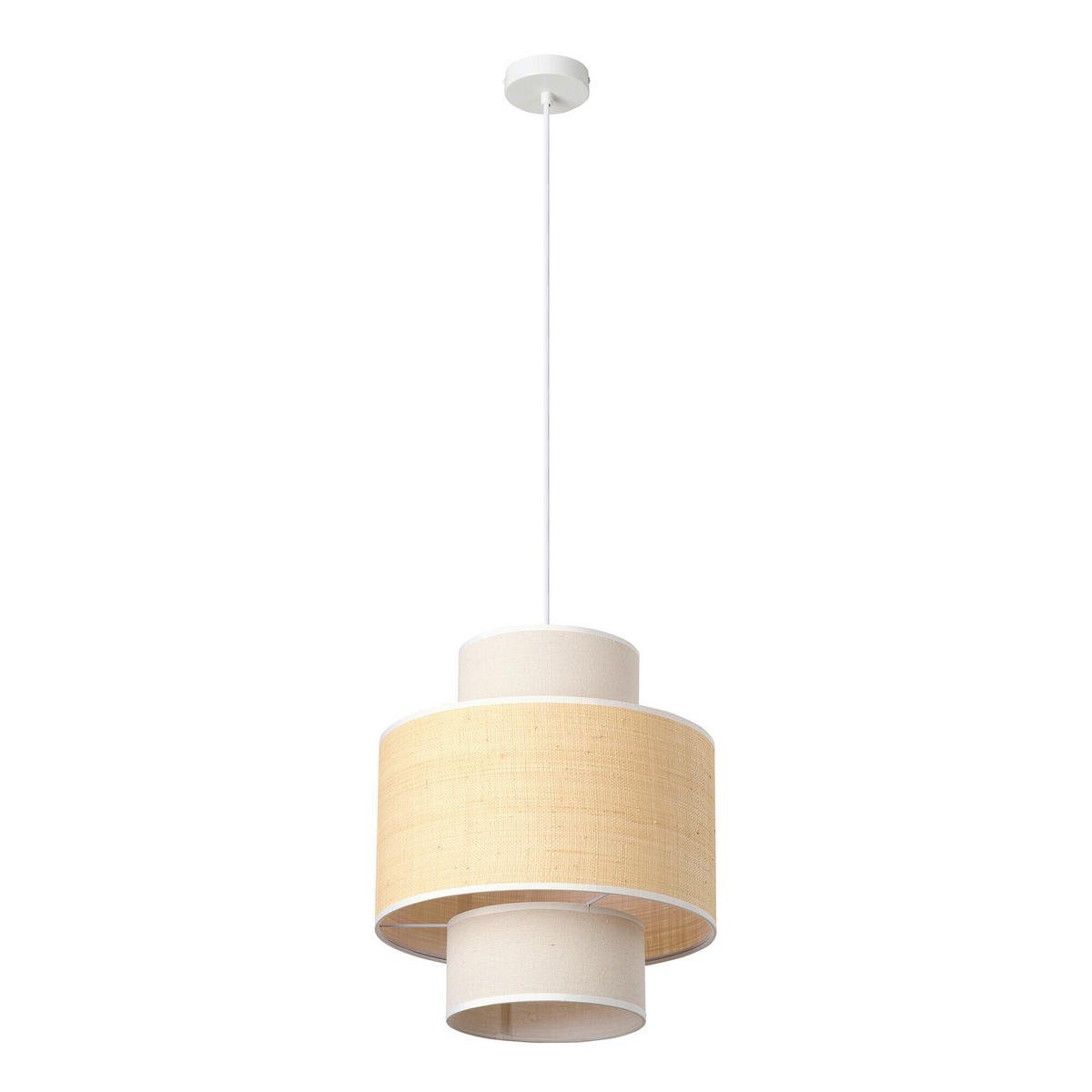 HÄNGELEUCHTE 35/142 cm  - Beige, Natur, Holz/Textil (35/142cm) - Osram