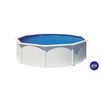 POOL-SET 2024 460/120 cm  - Weiß, KONVENTIONELL, Metall (460/120cm) - Gre