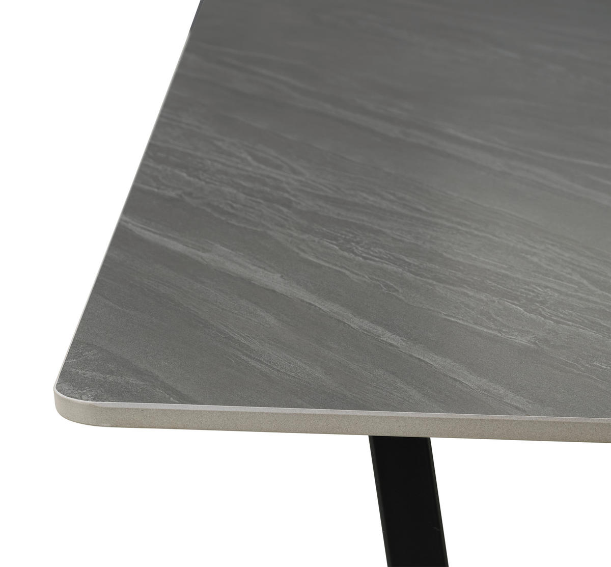 ESSTISCH rechteckig Anthrazit  - Anthrazit/Schwarz, KONVENTIONELL, Stein/Metall (140/90/76cm) - MID.YOU