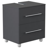 WASCHBECKENUNTERSCHRANK 55/63/41,6 cm  - Silberfarben/Graphitfarben, MODERN, Holzwerkstoff/Metall (55/63/41,6cm) - MID.YOU