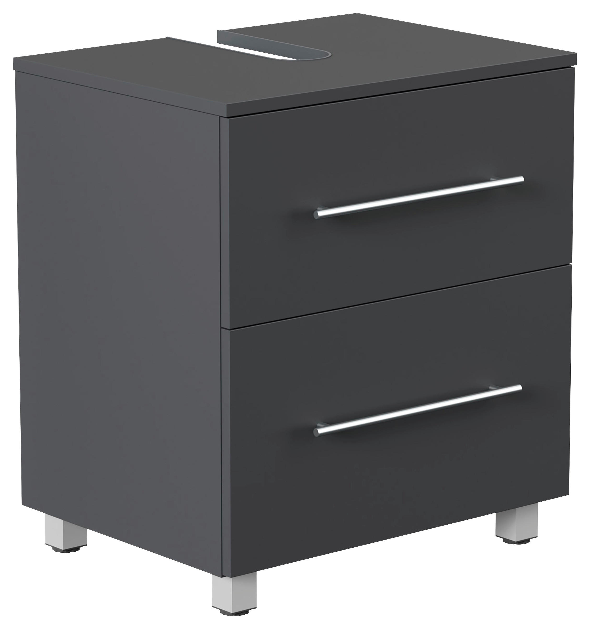 Waschbeckenunterschrank Mondial Graphitfarben B: 55 Cm