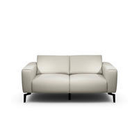 2-SITZER-SOFA Chenille Naturfarben  - Schwarz/Naturfarben, Design, Textil/Metall (180/86/86-94cm) - SENSOO