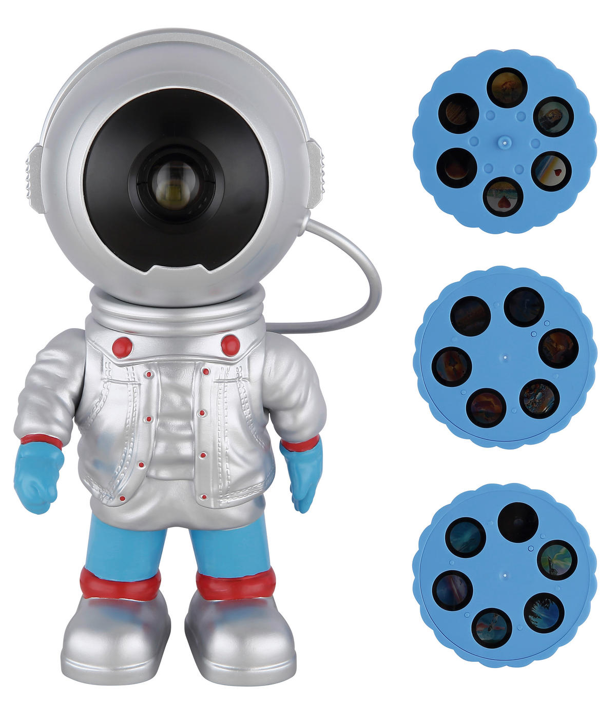 LED-DEKOLEUCHTE 9,5/7/18,5 cm   - Blau/Rot, Trend, Kunststoff (9,5/7/18,5cm) - Globo