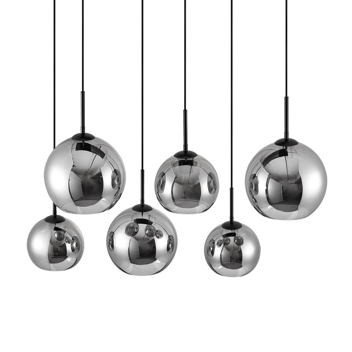 HÄNGELEUCHTE Amelie 97,5/42,5/150 cm   - Grau, Basics, Glas/Metall (97,5/42,5/150cm) - Novel