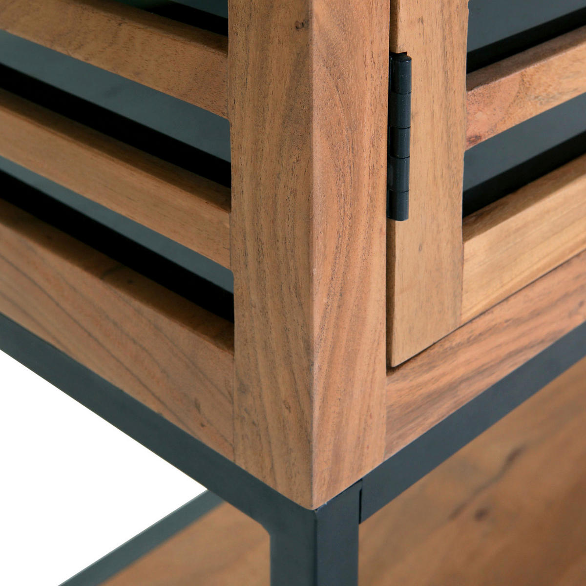 HIGHBOARD  in 120/180/43 cm  - Schwarz/Naturfarben, LIFESTYLE, Glas/Holz (120/180/43cm) - Landscape