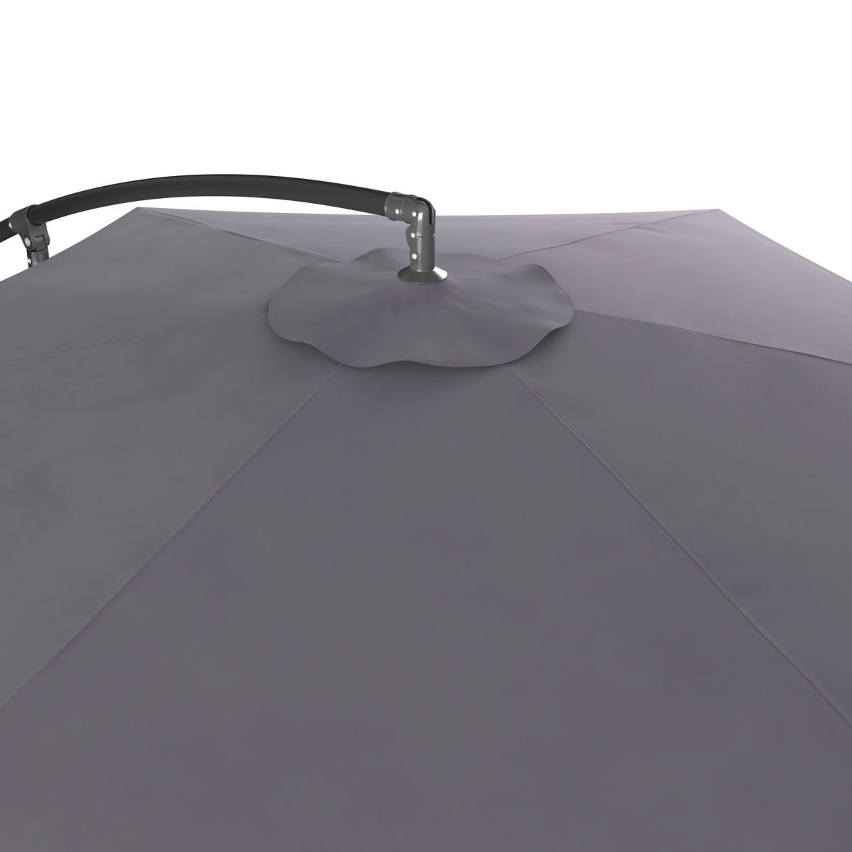 SONNENSCHIRM 300 cm   - Dunkelgrau, Trend, Textil/Metall (300cm) - Ambia Garden