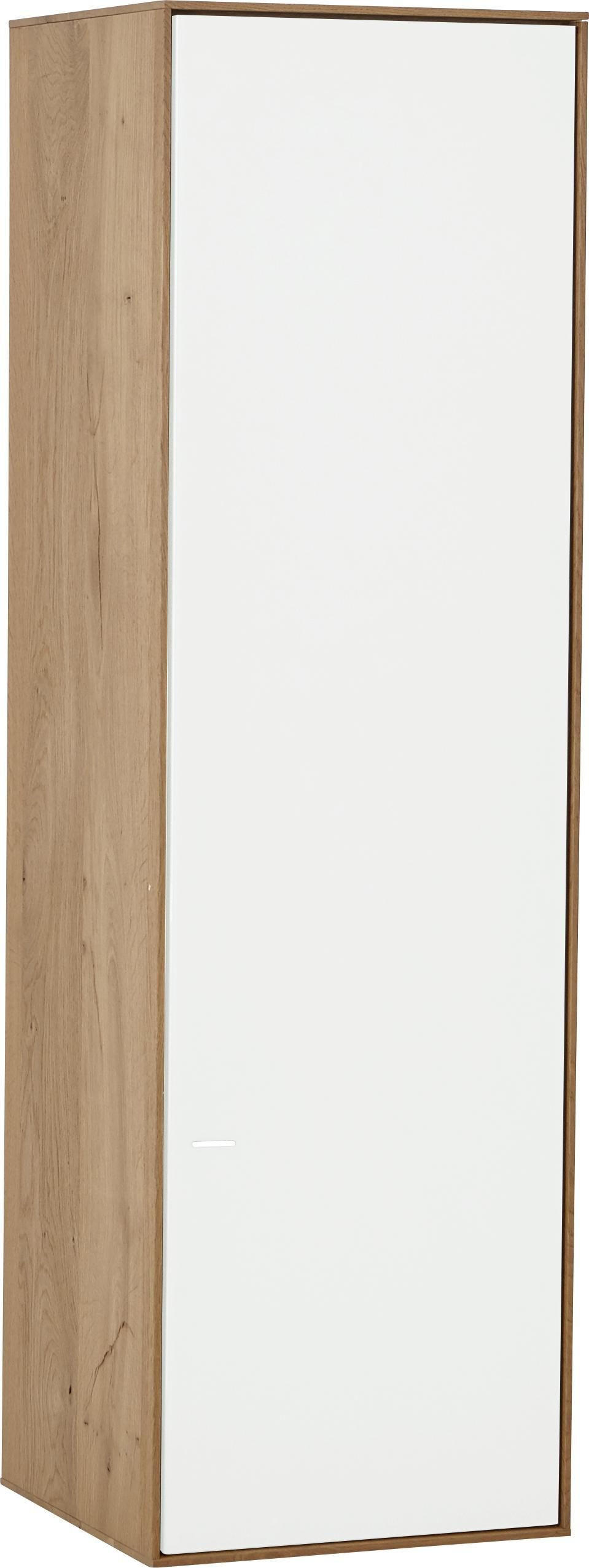 HÄNGEELEMENT Lago Lago Weiß, Eichefarben  40,5/136,5/39 cm  - Eichefarben/Weiß, Design, Glas/Holz (40,5/136,5/39cm) - Valnatura