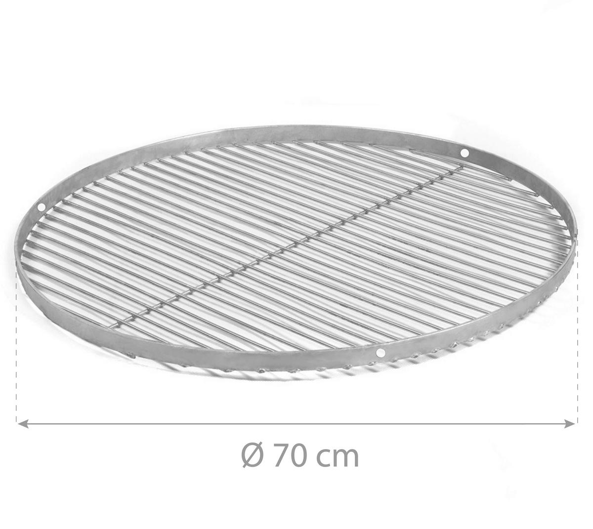 GRILLROST - Edelstahlfarben, Basics, Metall (70cm)