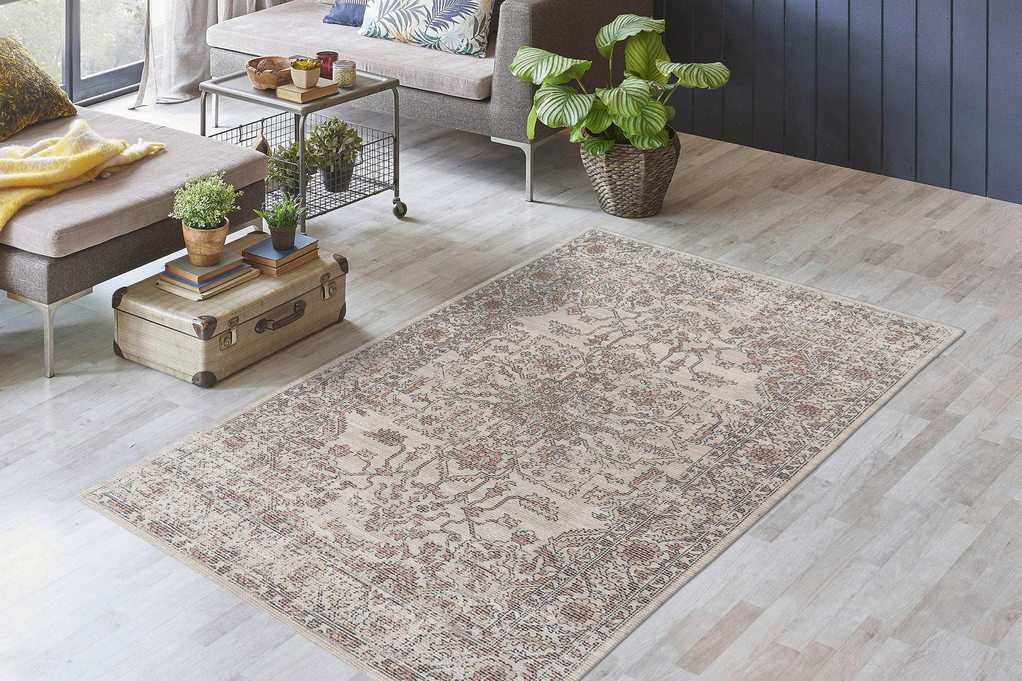VINTAGE KOBEREC, 80/150 cm, béžová - béžová, Konvenční, textil (80/150cm)