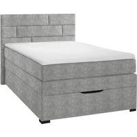 BOXSPRINGBETT 140/200 cm  in Silberfarben  - Wengefarben/Silberfarben, KONVENTIONELL, Textil (140/200cm) - Carryhome