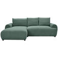 Freisteller von Carryhome ECKSOFA Grün Webstoff.