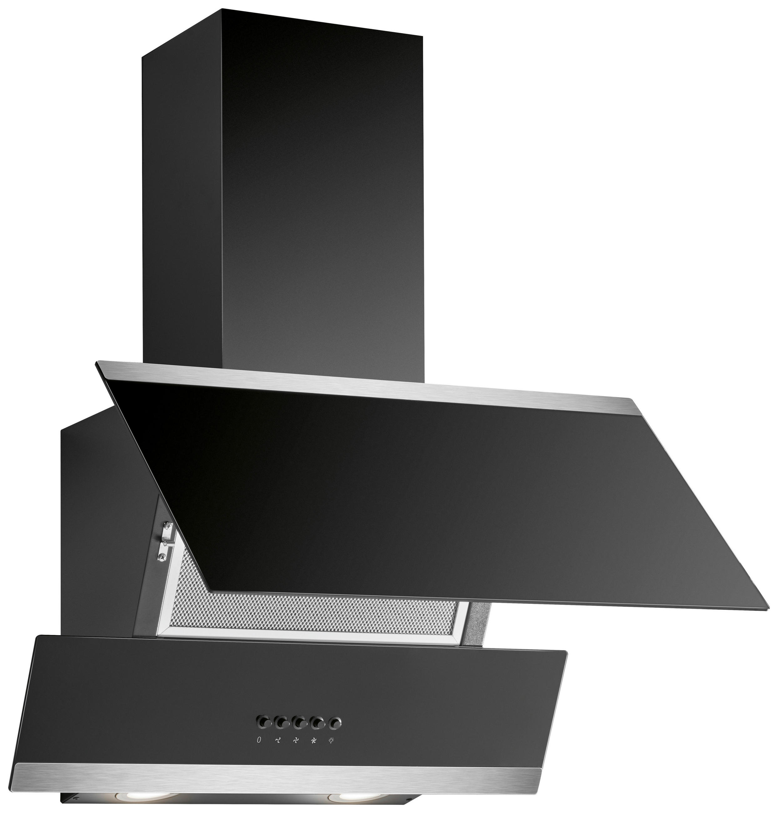 DUNSTABZUGSHAUBE DU 7610 G  - Schwarz, Basics, Glas/Kunststoff (59,5/40,8/30cm) - Bomann