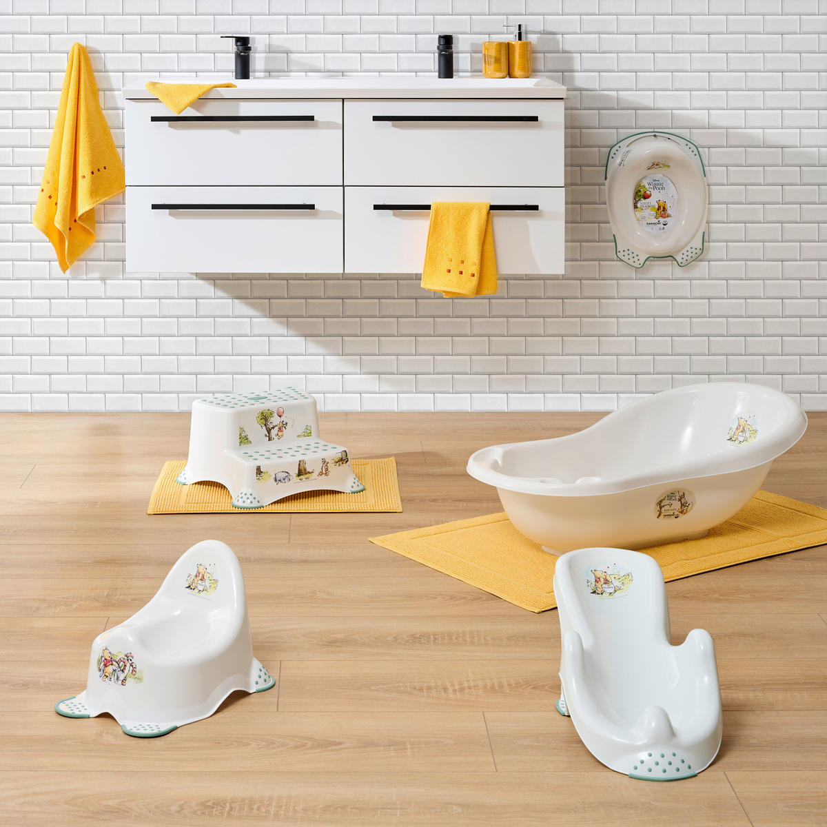 BADESITZ WINNIE POOH  - Weiß, Basics, Kunststoff (53/25/22cm) - Disney