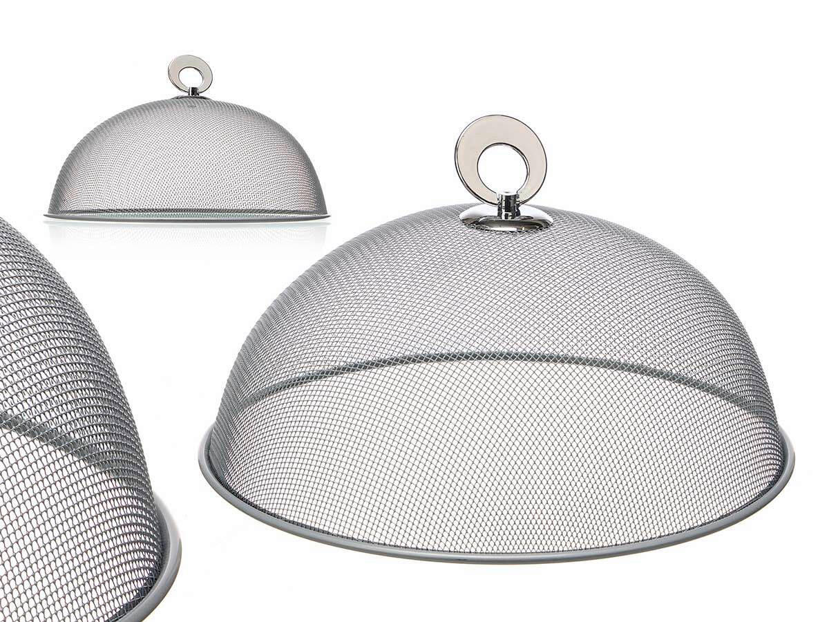 POKROV ZA HRANO     24,5/24,5/9,5 cm         - srebrne barve, Basics, kovina (24,5/24,5/9,5cm)