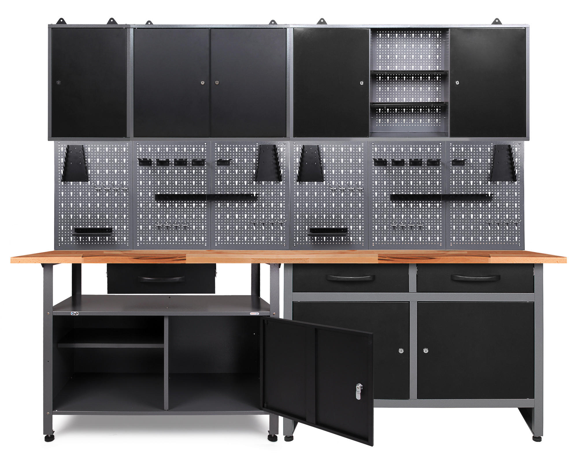 Werkbank-set Werner+klaus Anthrazit/grau B: 240 Cm